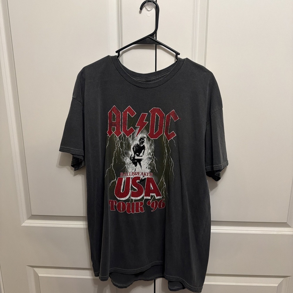 AC/DC Ballbreaker USA Tour 96 T-Shirt Charcoal Grey Large